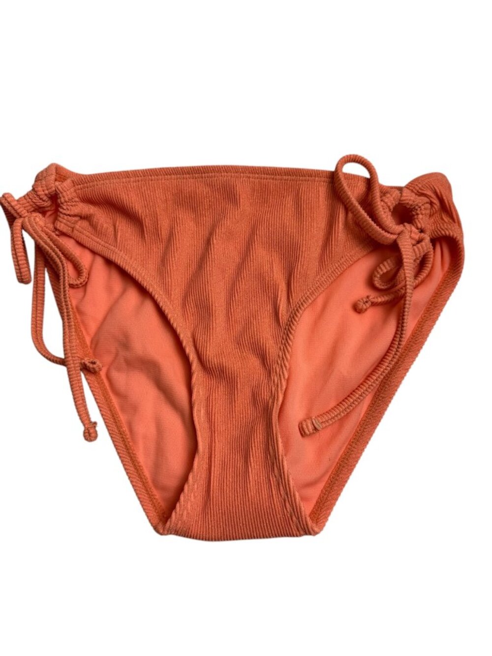 Salt + Cove NEW Bikini Bottom Juniors Med Peach Metallic Ribbed Beach Resortwear